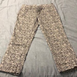 LOFT Black and Tan Capris